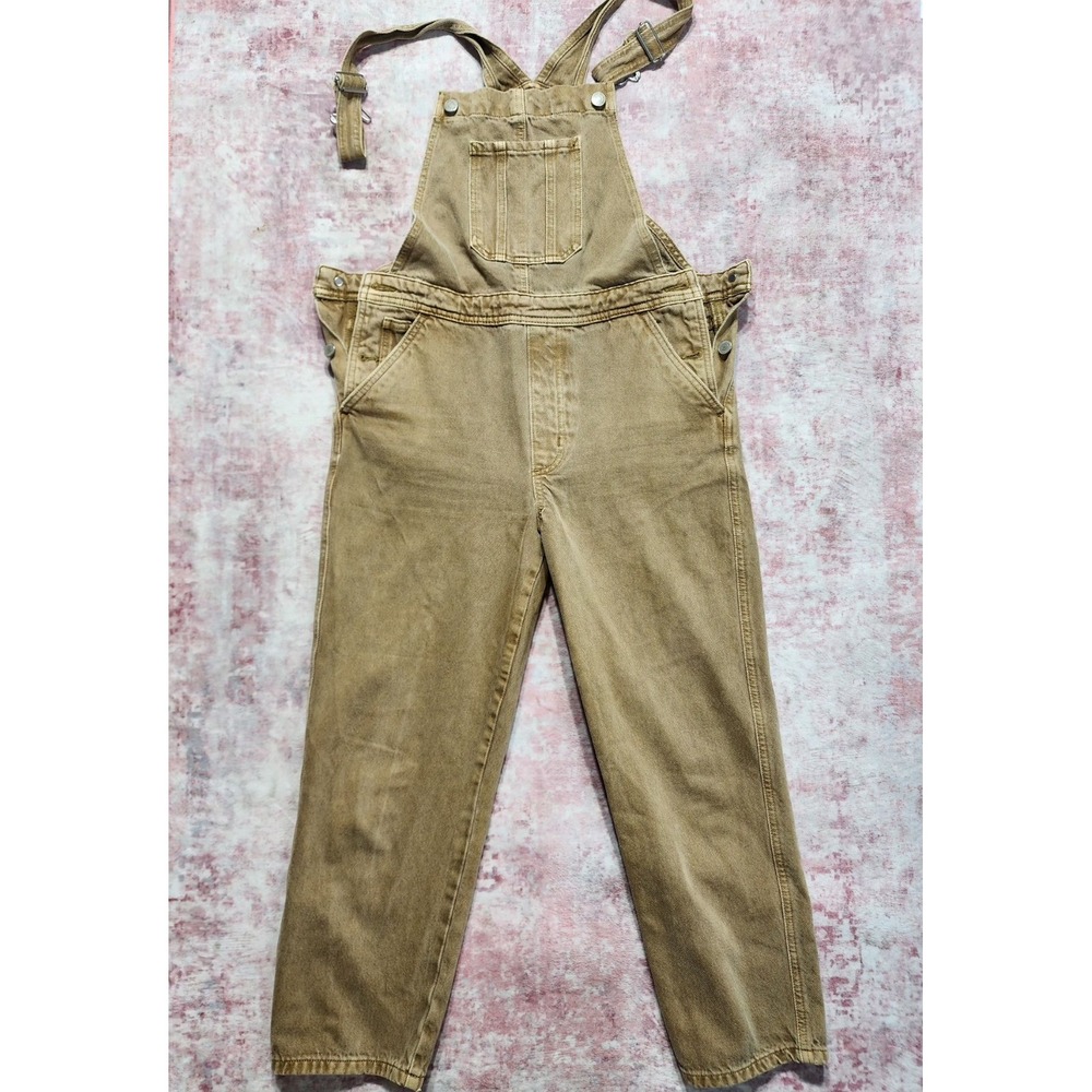 Vintage Lucky Brand 90s Brown Denim Overalls, *See Photos For Stain
